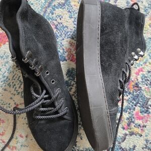 Allsaints Boundary Sneaker Boots Black Suede Leather size 42-Brand New!!!